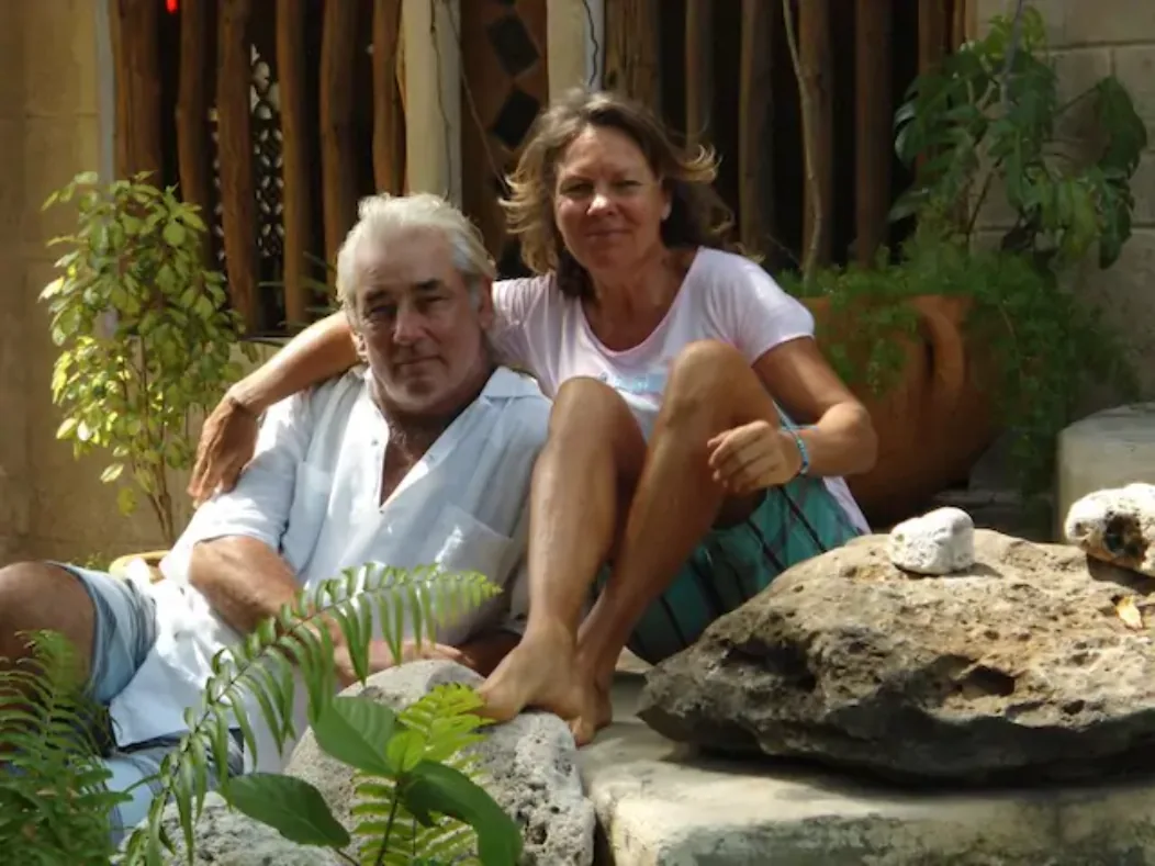 Guests relaxing in the garden